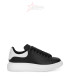 Alexander McQueen Leather Oversized Sneaker - Black-White/White Sole