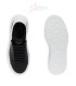 Alexander McQueen Leather Oversized Sneaker - Black-White/White Sole