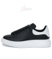 Alexander McQueen Leather Oversized Sneaker - Black-White/White Sole