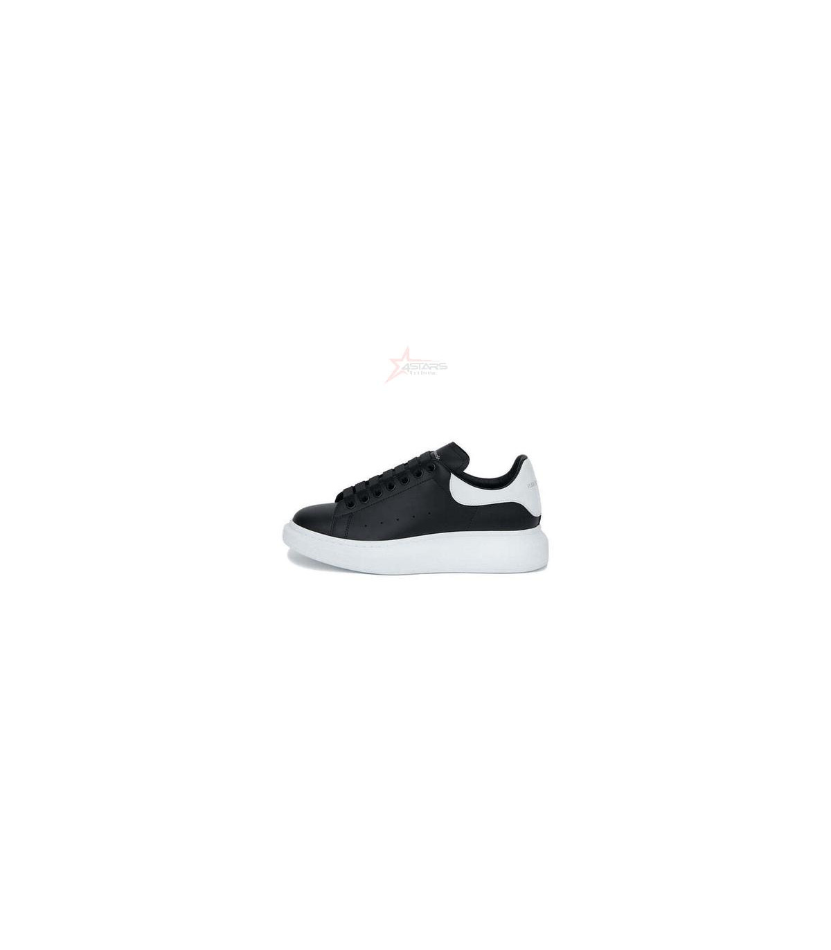 Alexander McQueen Leather Oversized Sneaker - Black-White/White Sole