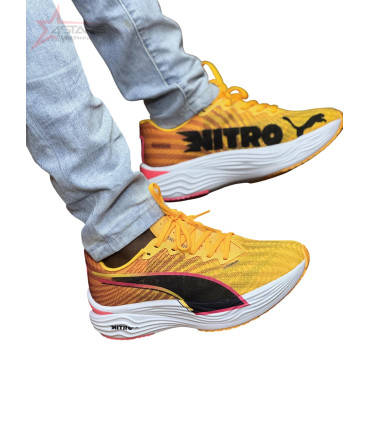 Puma Deviate Nitro Elite 3 Running Shoes - Sun Stream/Sunset Glow