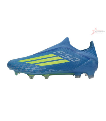 Adidas F50 Elite Laceless FG Firm Ground Football Cleats - Blue/Vibrant Blue/Electric Yellow