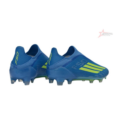 Adidas F50 Elite Laceless FG Firm Ground Football Cleats - Blue/Vibrant Blue/Electric Yellow