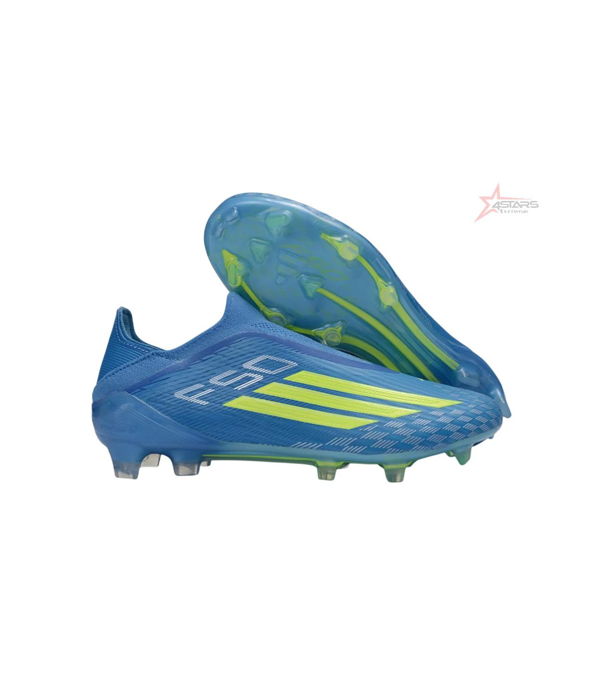 Adidas F50 Elite Laceless FG Firm Ground Football Cleats - Blue/Vibrant Blue/Electric Yellow