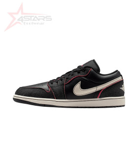 Nike Air Jordan 1 SE Low Black Denim Men's Sneakers