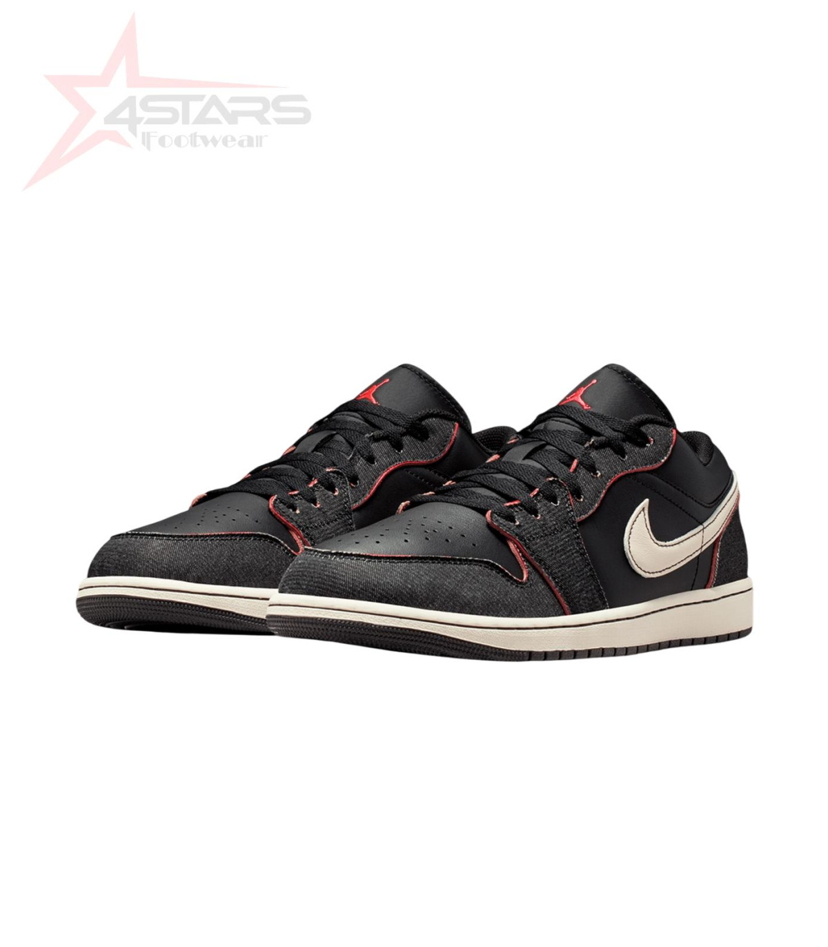 Nike Air Jordan 1 SE Low Black Denim Men's Sneakers
