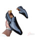SM Slip On Genuine Leather Official Shoes - Black