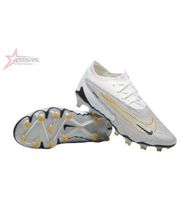 Nike Phantom GX Elite FG Firm Ground Soccer Cleats - Grey/White/Gold