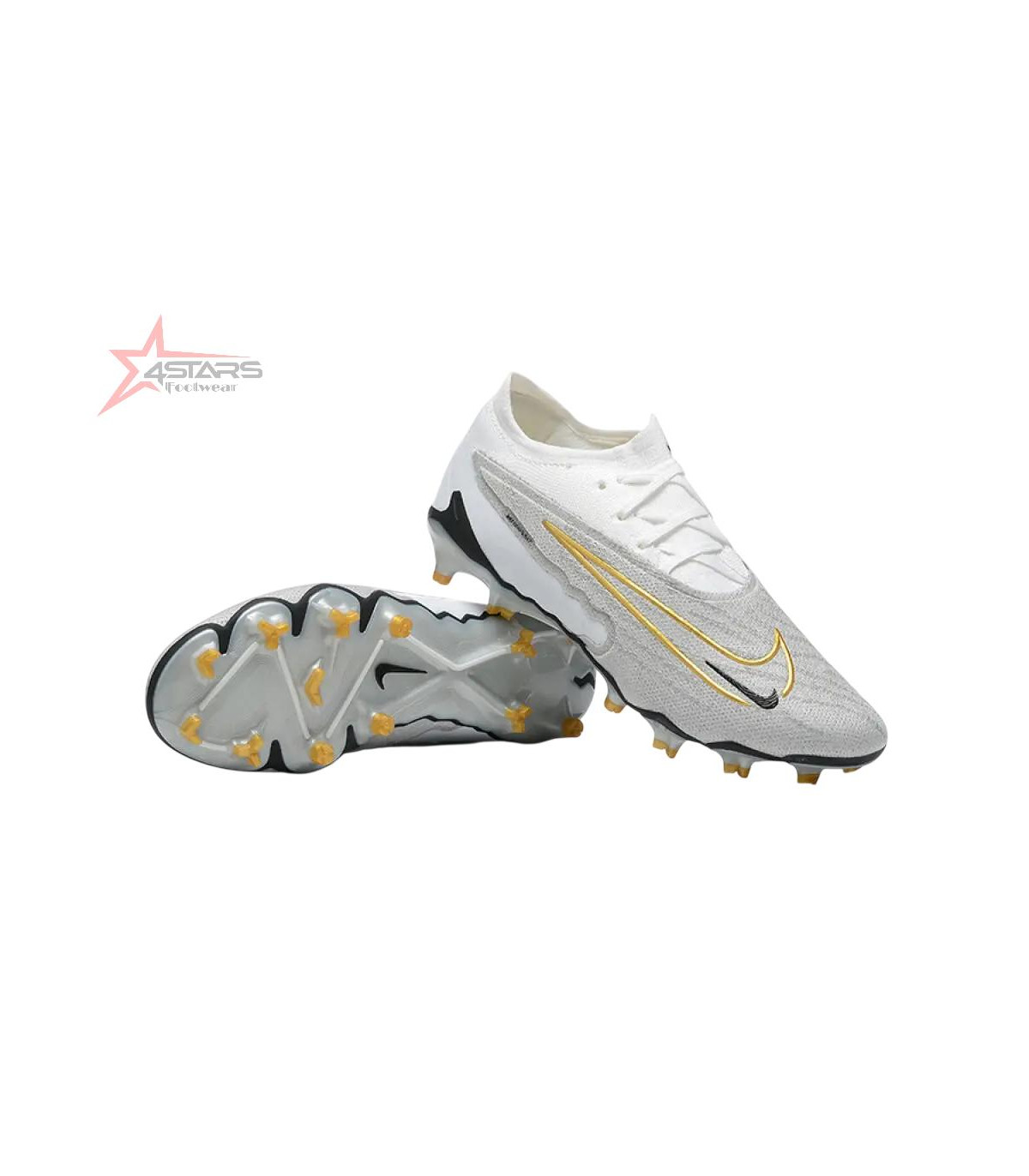 Nike Phantom GX Elite FG Firm Ground Soccer Cleats - Grey/White/Gold