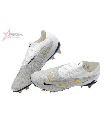 Nike Phantom GX Elite FG Firm Ground Soccer Cleats - Grey/White/Gold