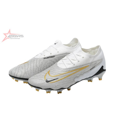 Nike Phantom GX Elite FG Firm Ground Soccer Cleats - Grey/White/Gold