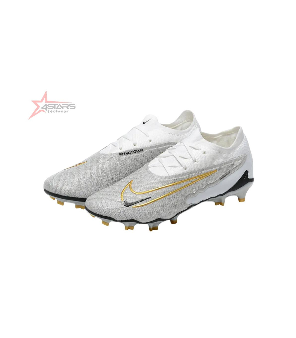 Nike Phantom GX Elite FG Firm Ground Soccer Cleats - Grey/White/Gold