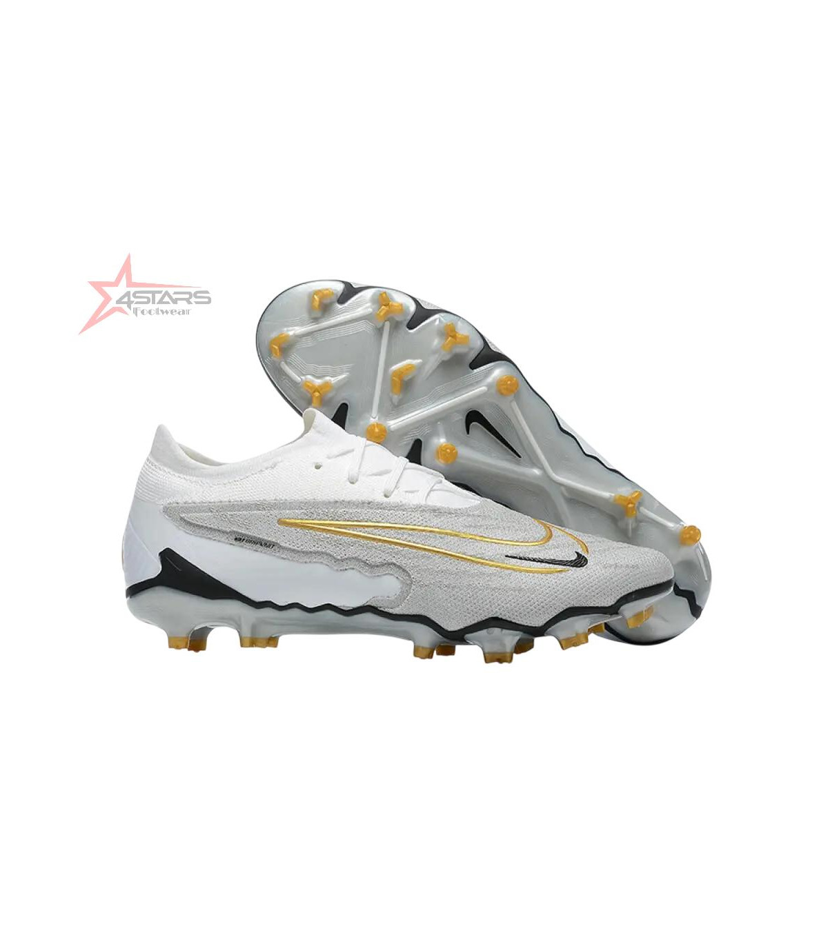 Nike Phantom GX Elite FG Firm Ground Soccer Cleats - Grey/White/Gold