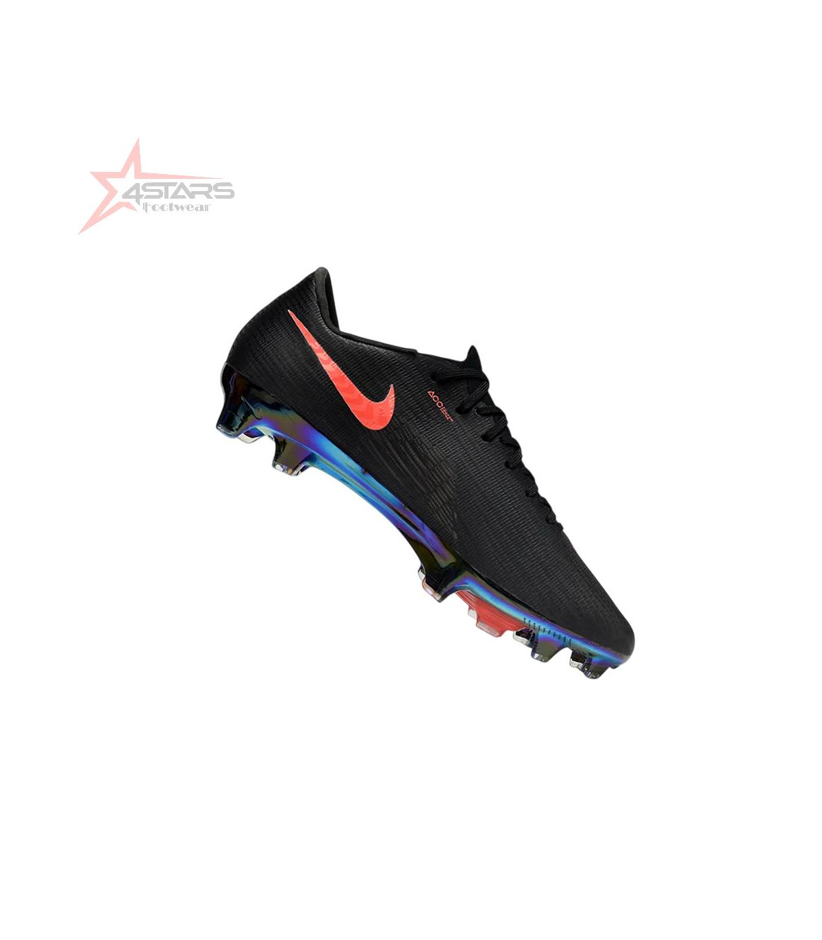 Nike Air Zoom Mercurial Superfly 11 FG Firm Ground Soccer Cleats - Black/Neon Coral/Rainbow Reflective