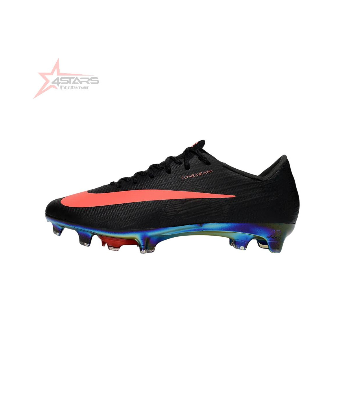 Nike Air Zoom Mercurial Superfly 11 FG Firm Ground Soccer Cleats - Black/Neon Coral/Rainbow Reflective