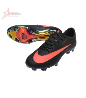 Nike Air Zoom Mercurial Superfly 11 FG Firm Ground Soccer Cleats - Black/Neon Coral/Rainbow Reflective
