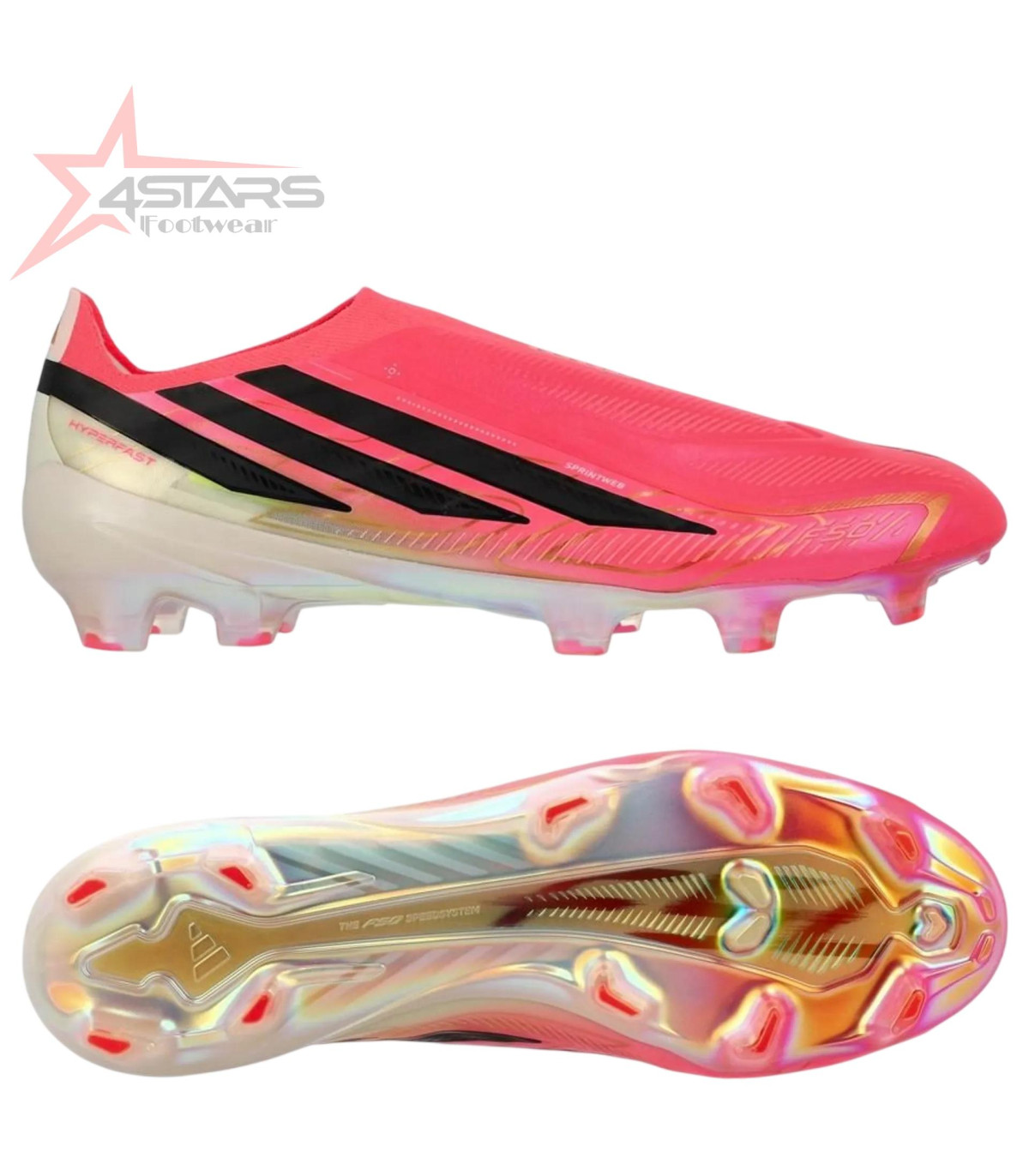 Adidas F50 Hyperfast Elite Laceless FG Road to Glory - Solar Turbo/Core Black/Gold Metallic