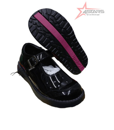 Crabkids Wetlook Girls School Shoes