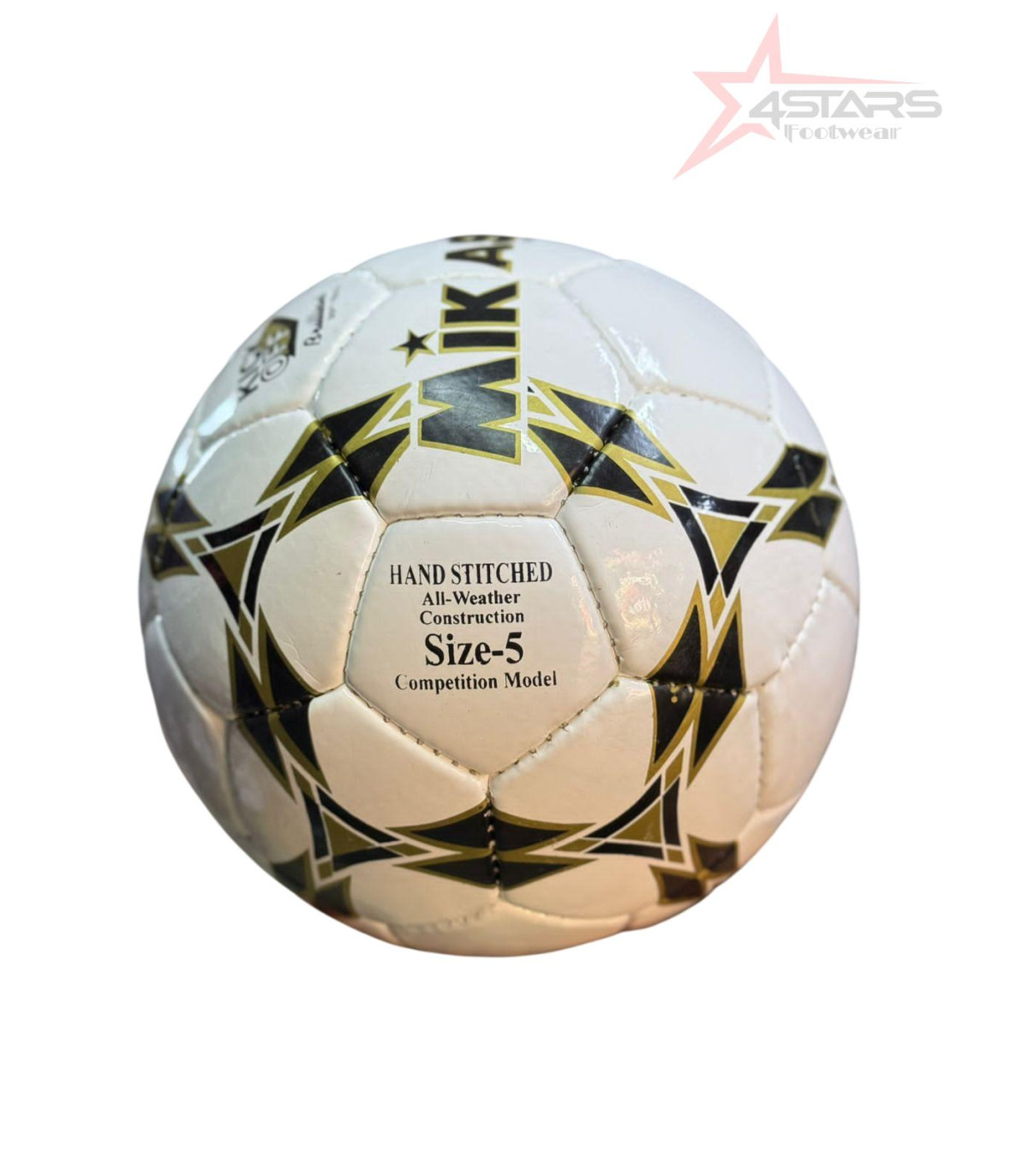 Mikasa Orginal Size 5 Soccer Ball Black,Gold & White Football