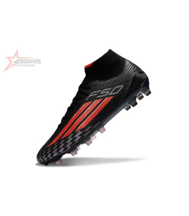Adidas F50 Mid Elite Sparkfusion Football Boots Firm Ground  - Black/Red