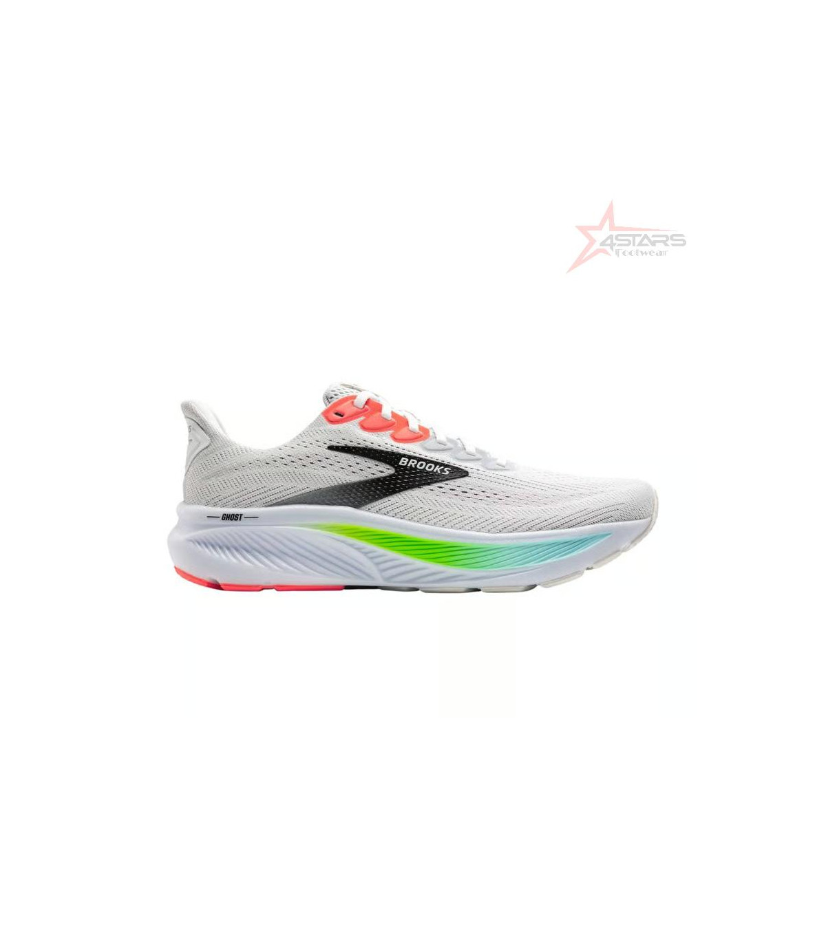 Brooks Ghost 17 Shoes White Pink