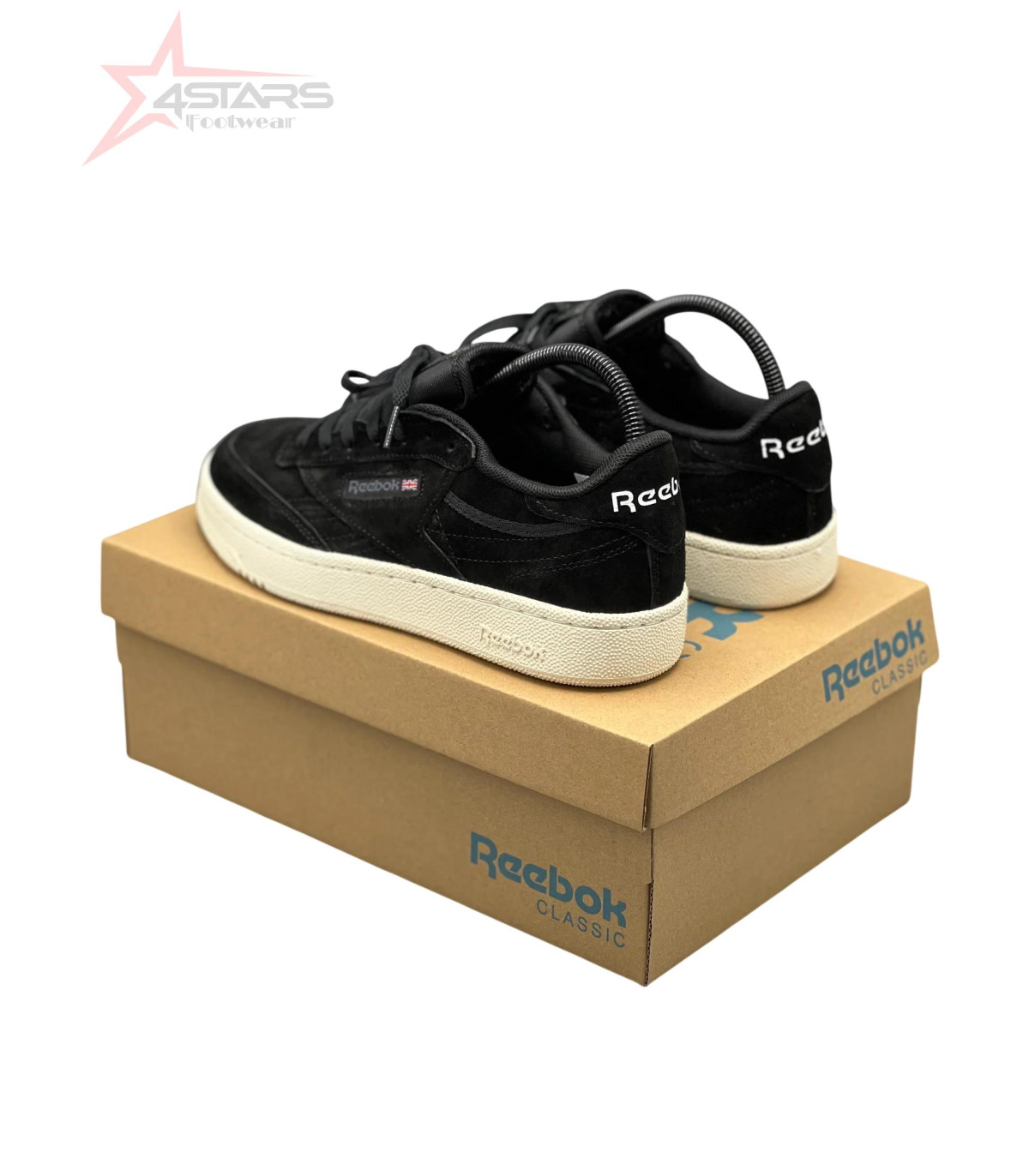 Reebok Club C 85 Vintage Suede Sneakers - Black White