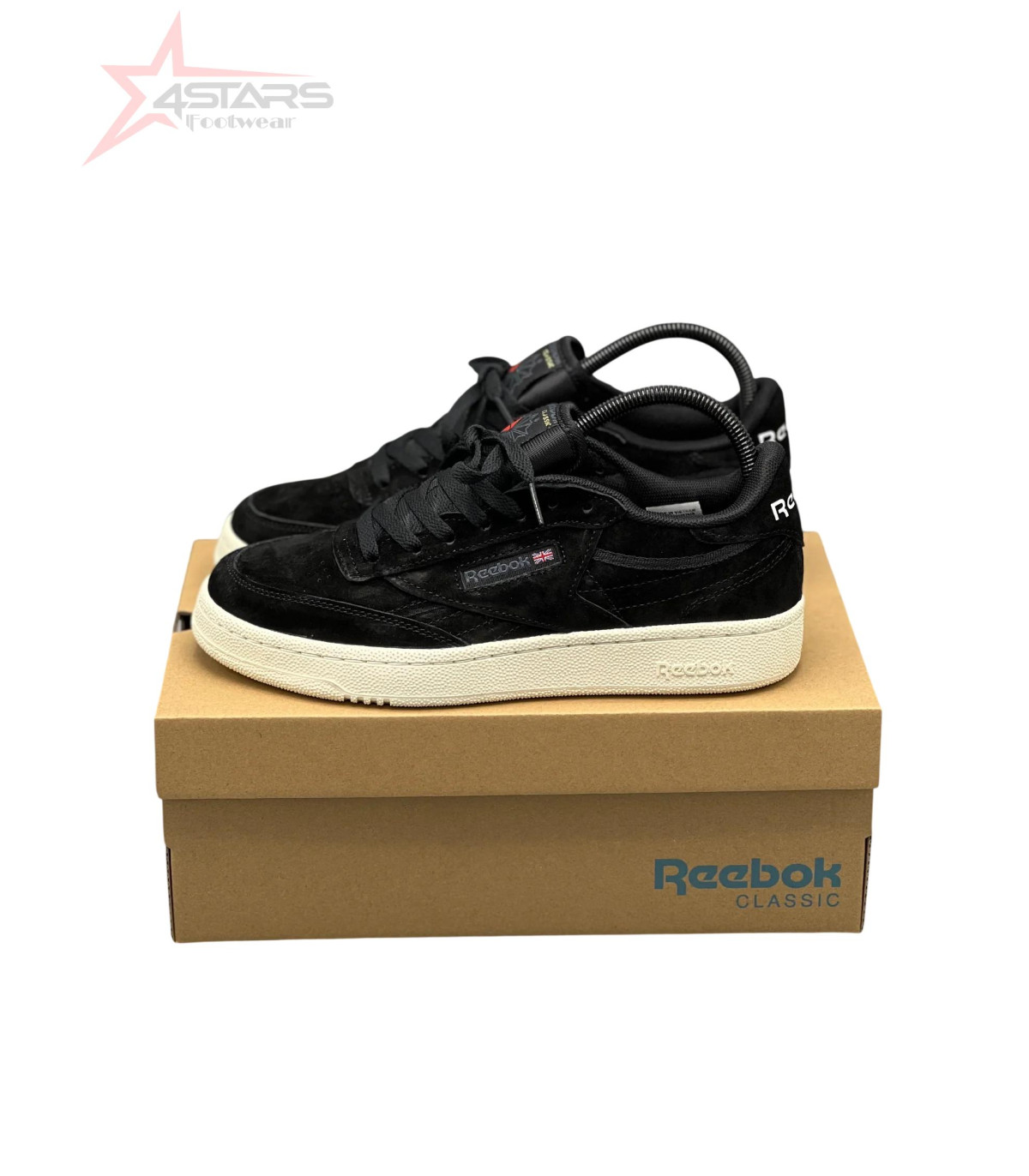 Reebok Club C 85 Vintage Suede Sneakers - Black White