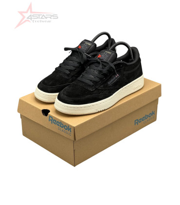 Reebok Club C 85 Vintage Suede Sneakers - Black White