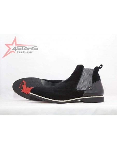 Black Polo Chelsea Boots