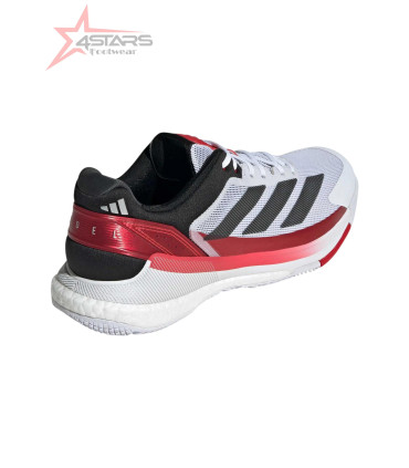 Adidas Crazyquick Boost Padel Shoes - White/Core Black/Lucid Red