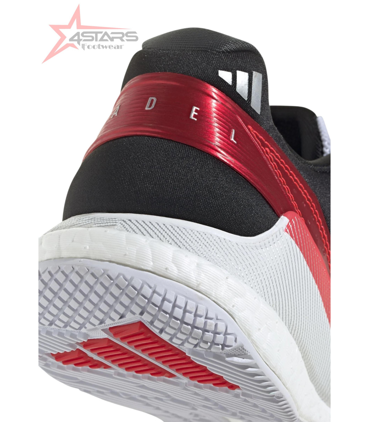 Adidas Crazyquick Boost Padel Shoes - White/Core Black/Lucid Red