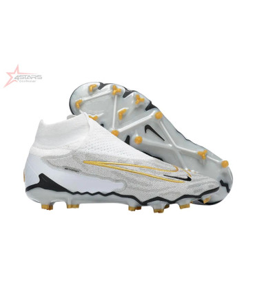 Nike Phantom GX Elite DF FG Firm Ground Soccer Cleats - White/Gold/Black