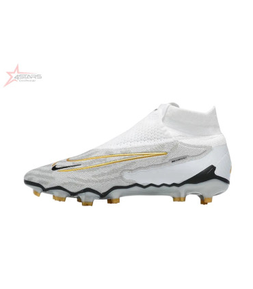Nike Phantom GX Elite DF FG Firm Ground Soccer Cleats - White/Gold/Black