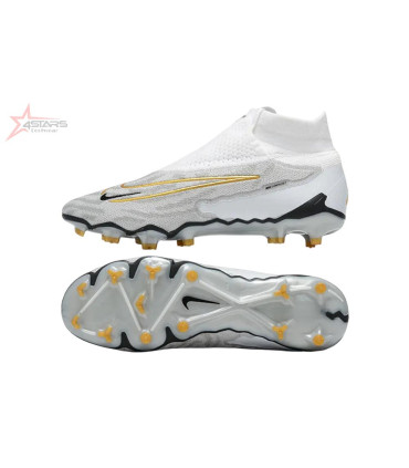 Nike Phantom GX Elite DF FG Firm Ground Soccer Cleats - White/Gold/Black