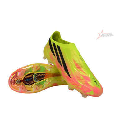 Adidas F50 Hyperfast Elite Laceless FG Too Light - Solar Yellow/Core Black/Solar Turquoise LIMITED EDITION