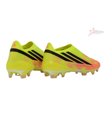 Adidas F50 Hyperfast Elite Laceless FG Too Light - Solar Yellow/Core Black/Solar Turquoise LIMITED EDITION