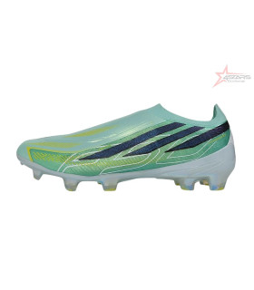 Adidas F50 Hyperfast Elite Laceless FG Firm Ground Soccer Cleats - Green/Mint/Navy