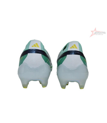 Adidas F50 Hyperfast Elite Laceless FG Firm Ground Soccer Cleats - Green/Mint/Navy