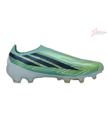 Adidas F50 Hyperfast Elite Laceless FG Firm Ground Soccer Cleats - Green/Mint/Navy