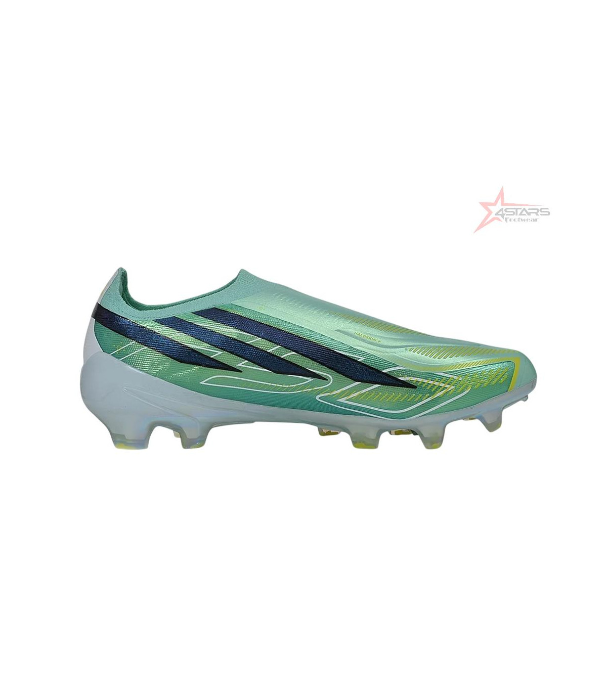 Adidas F50 Hyperfast Elite Laceless FG Firm Ground Soccer Cleats - Green/Mint/Navy