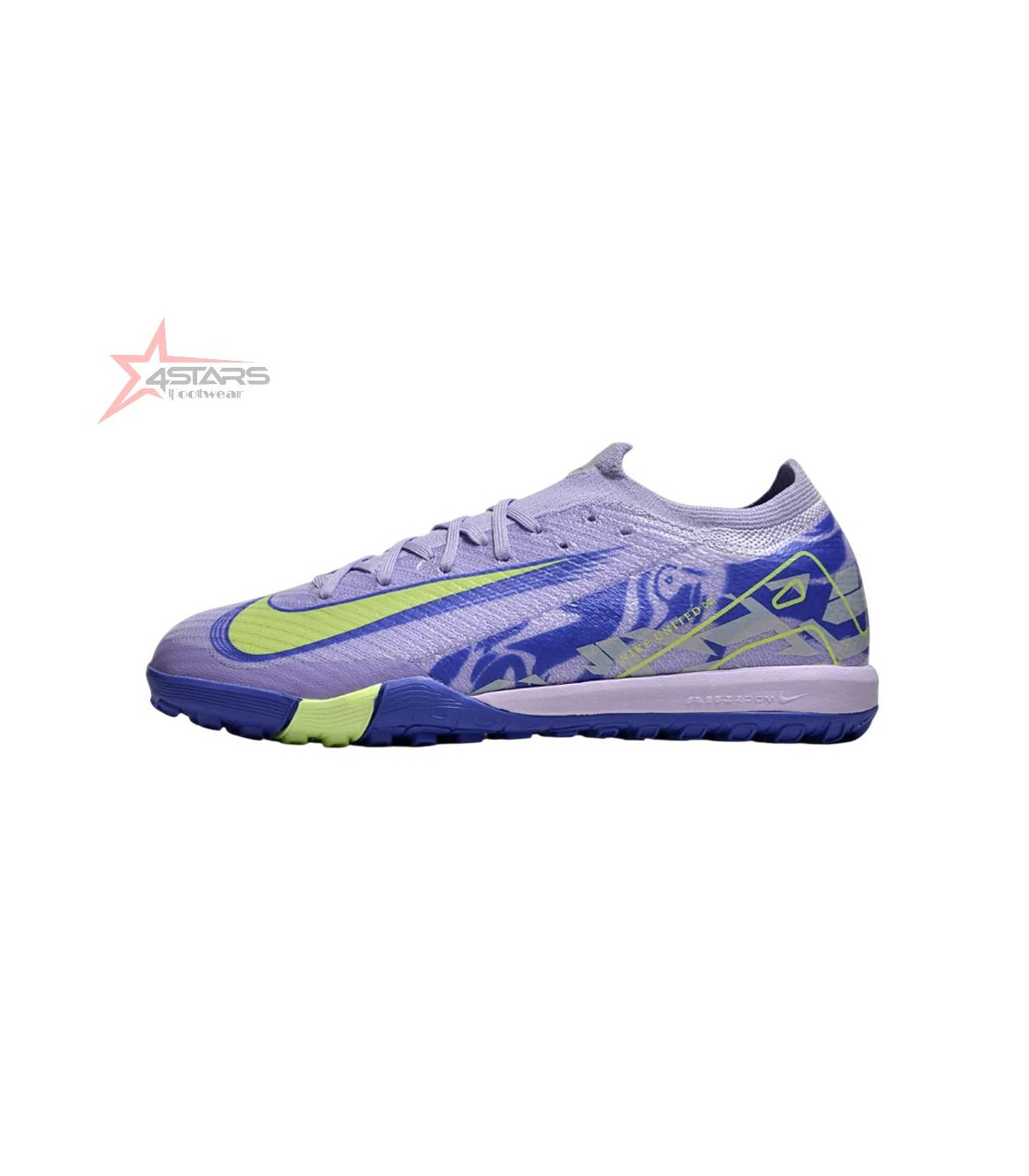 Nike Air Zoom Mercurial Vapor 16 Elite TF Artificial Turf Soccer Shoes - Purple/Yellow/White