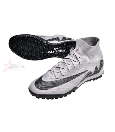 Nike Air Zoom Mercurial Superfly 9 Elite TF Artificial Turf Football Shoes - Grey/Black