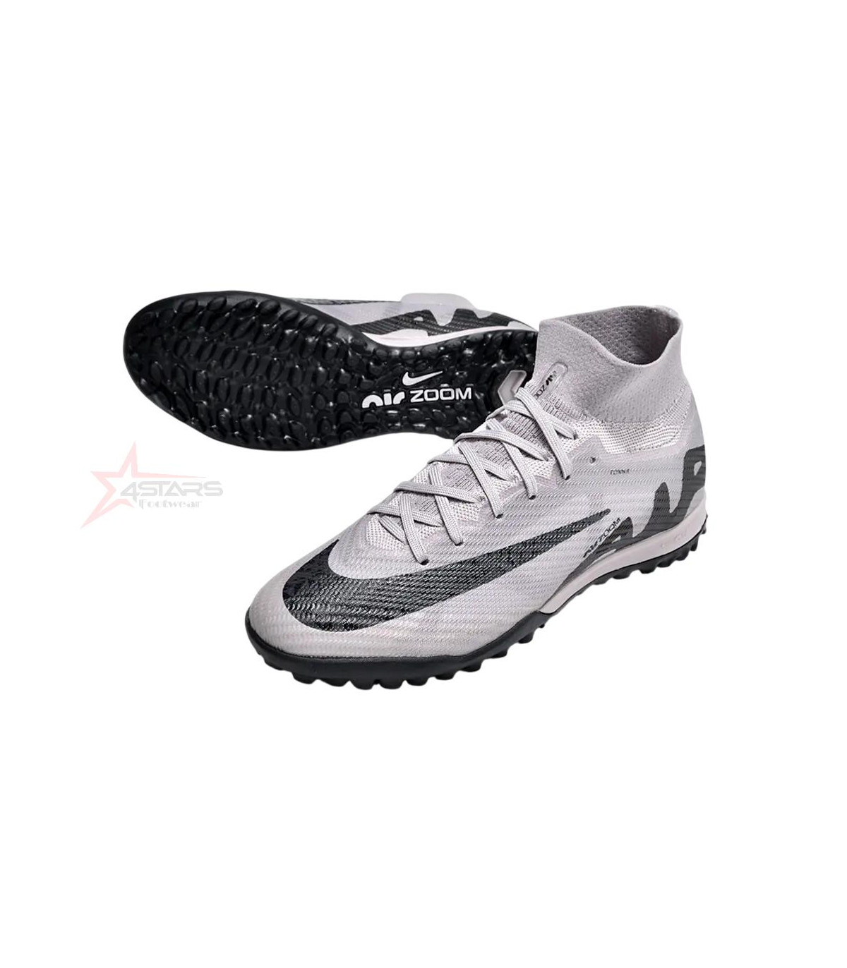 Nike Air Zoom Mercurial Superfly 9 Elite TF Artificial Turf Football Shoes - Grey/Black
