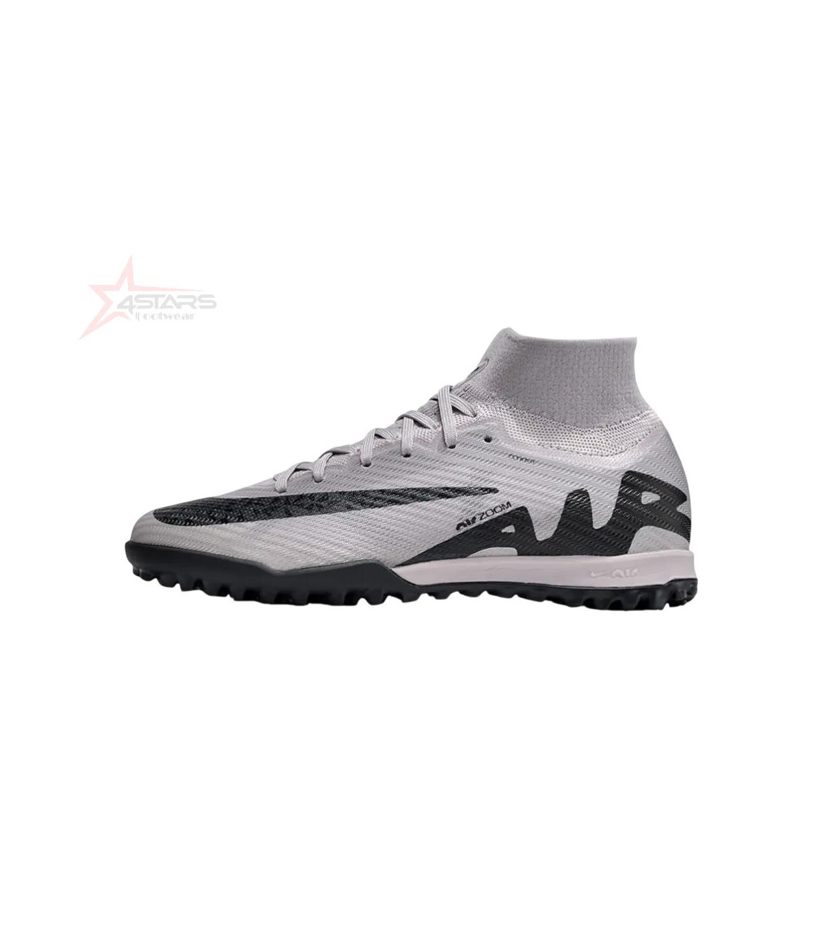 Nike Air Zoom Mercurial Superfly 9 Elite TF Artificial Turf Football Shoes - Grey/Black