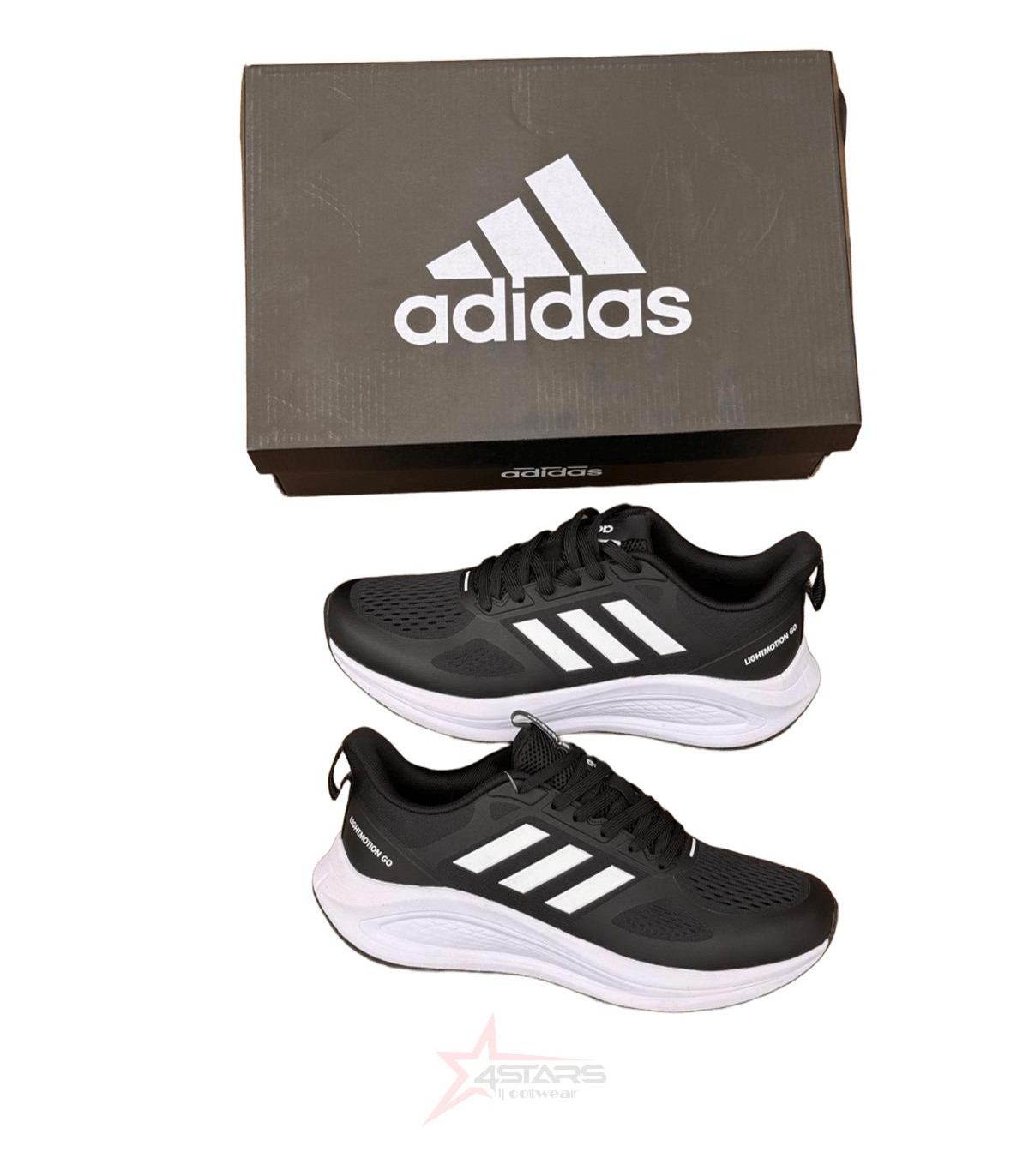 Adidas Light Motion Running Shoes - Black/White
