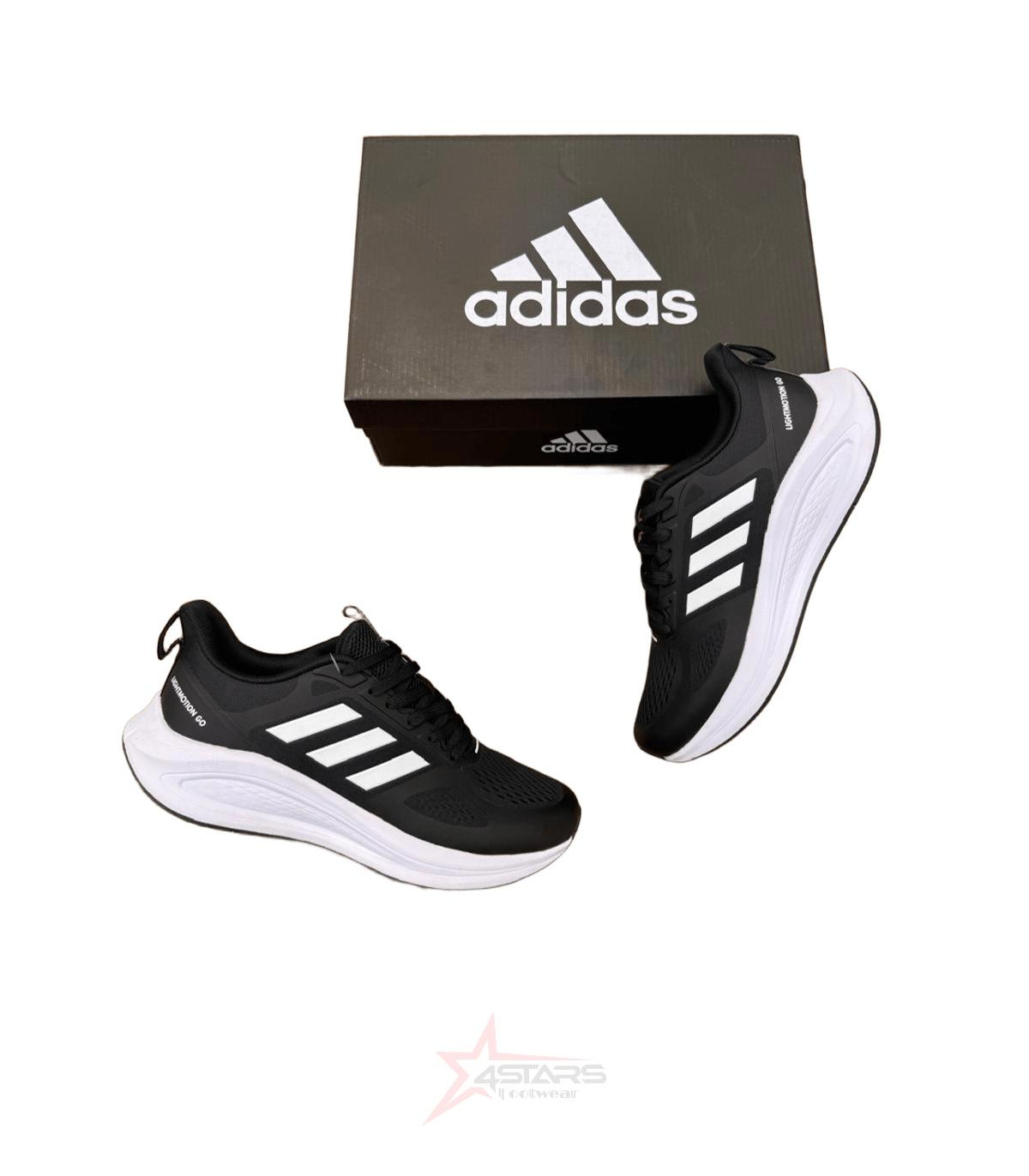 Adidas Light Motion Running Shoes - Black/White