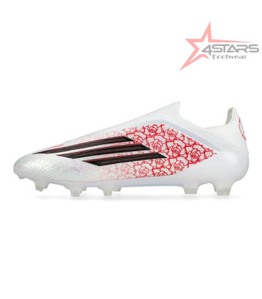 Adidas F50 Elite Laceless FG Lamine Yamal - White/Core Black/Lucid Red