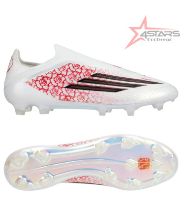 Adidas F50 Elite Laceless FG Lamine Yamal - White/Core Black/Lucid Red