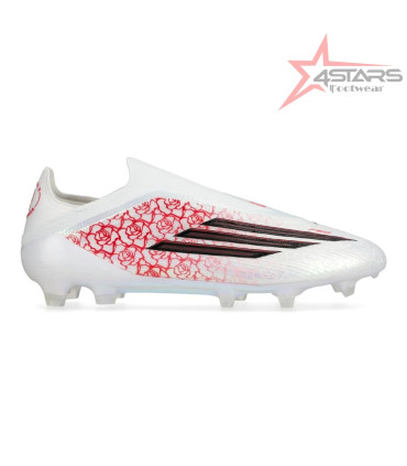 Adidas F50 Elite Laceless FG Lamine Yamal - White/Core Black/Lucid Red