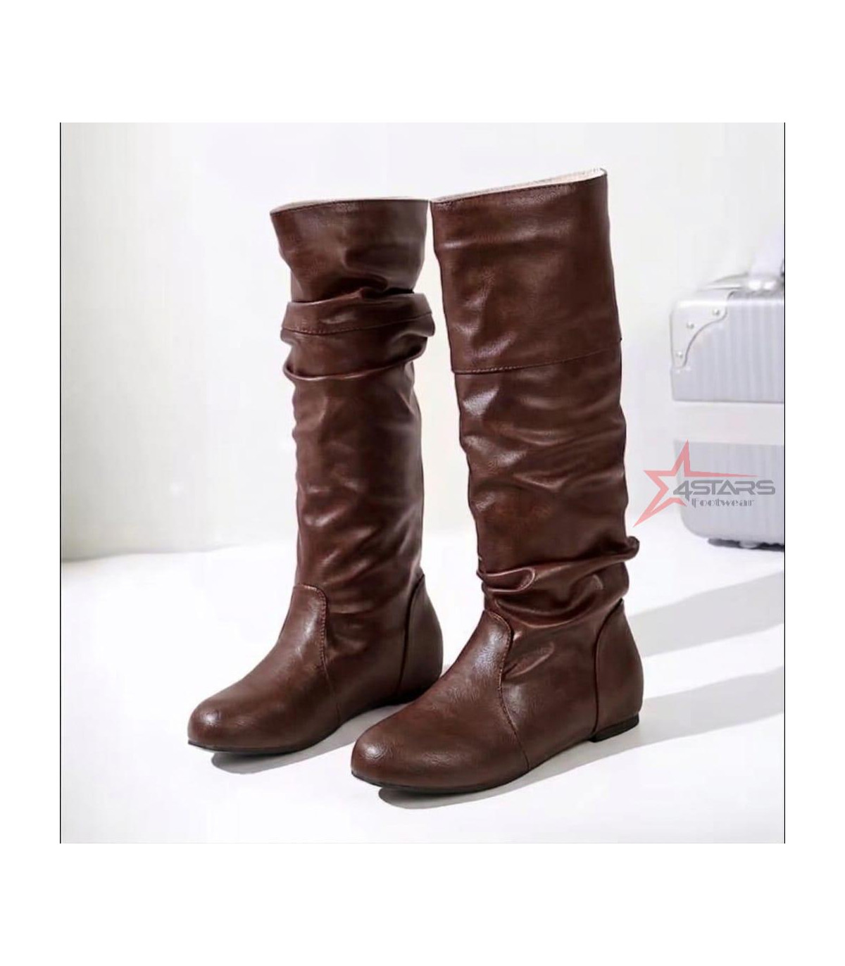 Ladies Leather Thigh-high boots